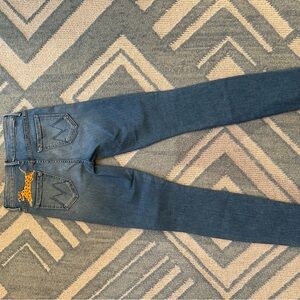 Mother High Waisted Looker Ankle Frau Skinny Leg Jeans size 25